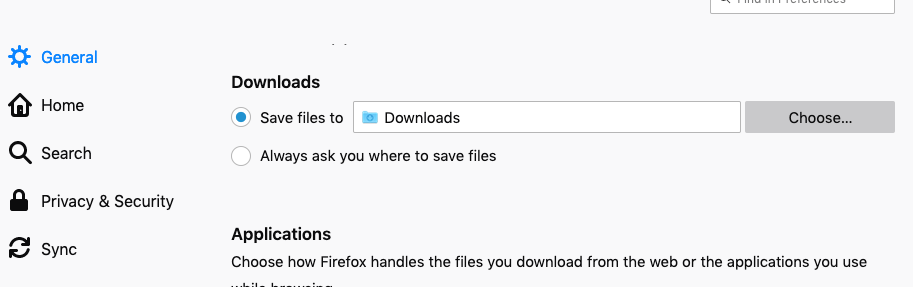 downloads file. Change where you save files