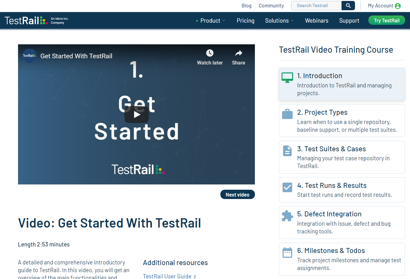 TestRail Video Training Course