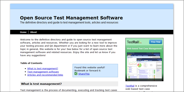 open source test management